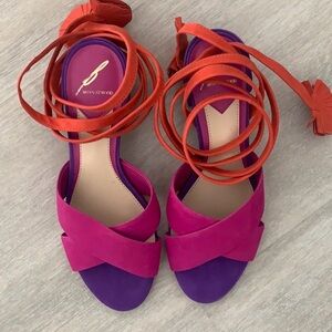 Brian Atwood heels 7.5 suede gorgeous! 7.5 tts sandals